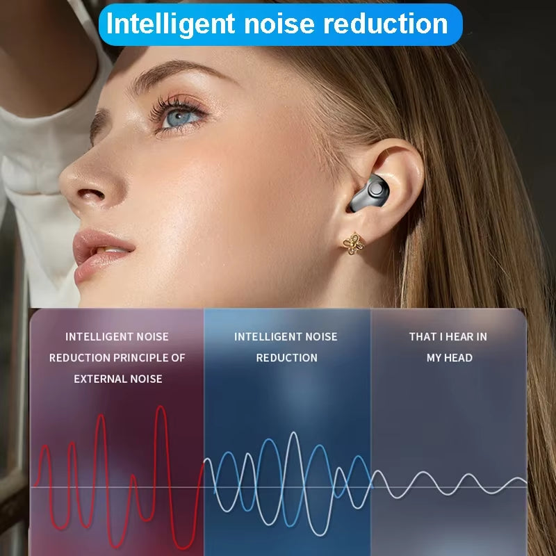 Mini Invisible Sleep Earphones Bluetooth 5.3 Headphones TWS Wireless Headsets IPX5 Waterproof ENC Noise Reduction Earbuds